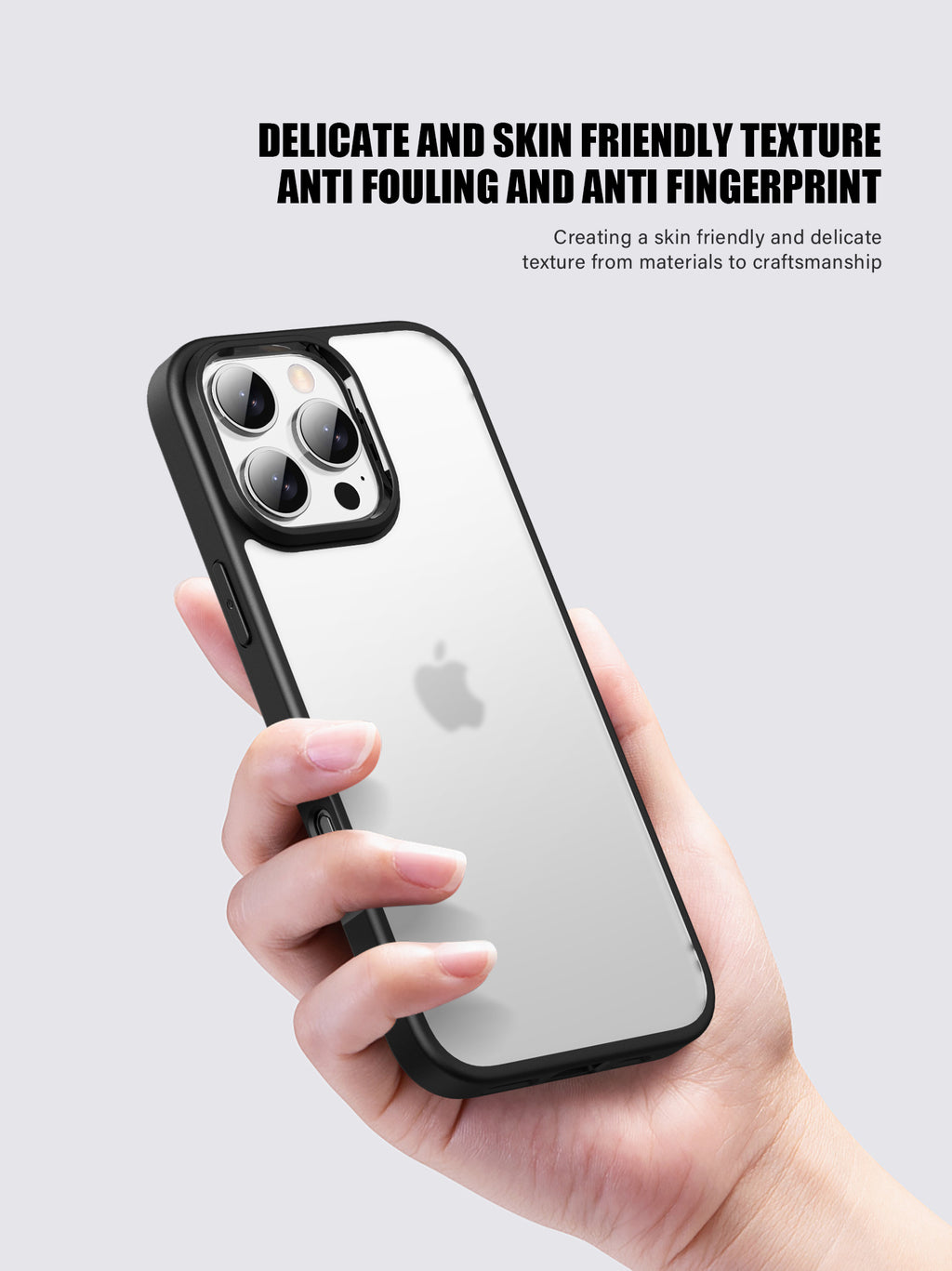iPhone 16 silicone transparent black bumper