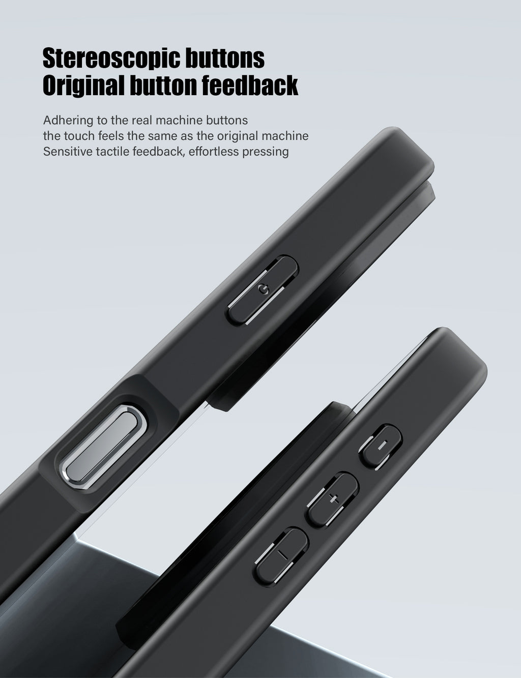 iPhone 16 silicone transparent black bumper