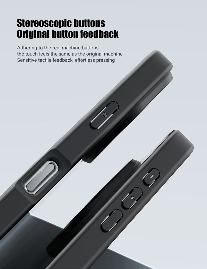 iPhone 16 Pro silicone transparent black bumper
