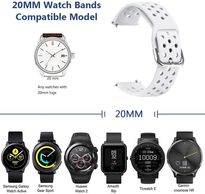 20/22mm Silicone Sports Replacement Band