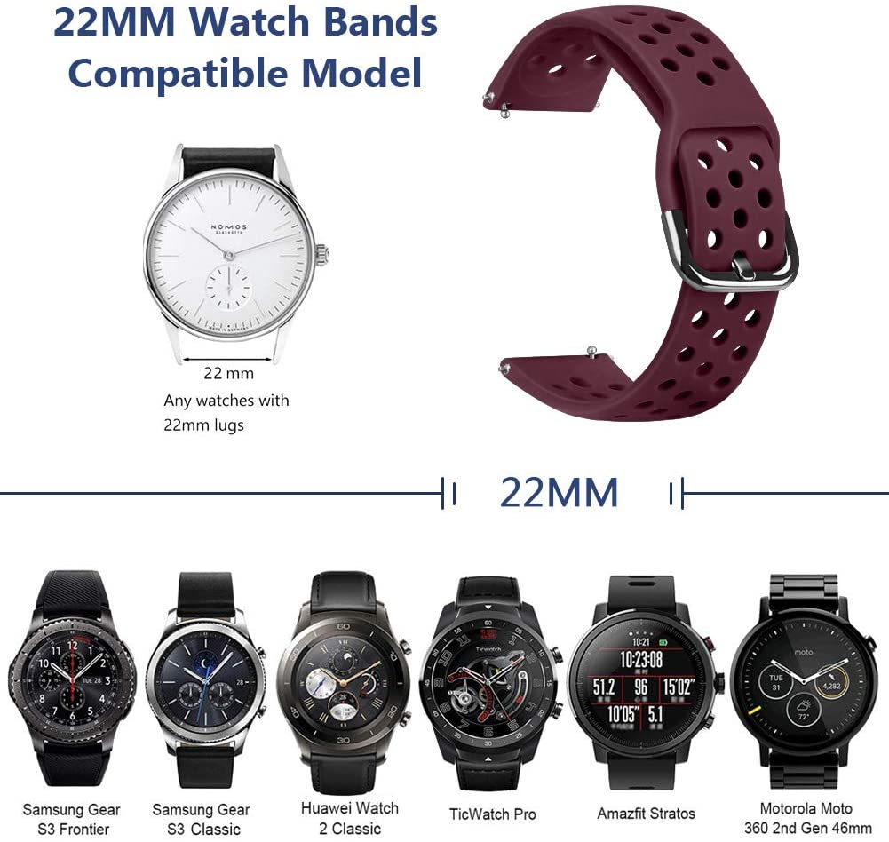 20/22mm Silicone Sports Replacement Band
