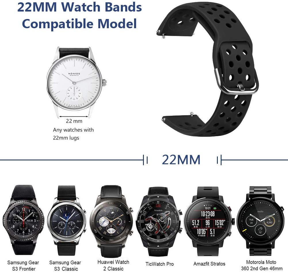 20/22mm Silicone Sports Replacement Band