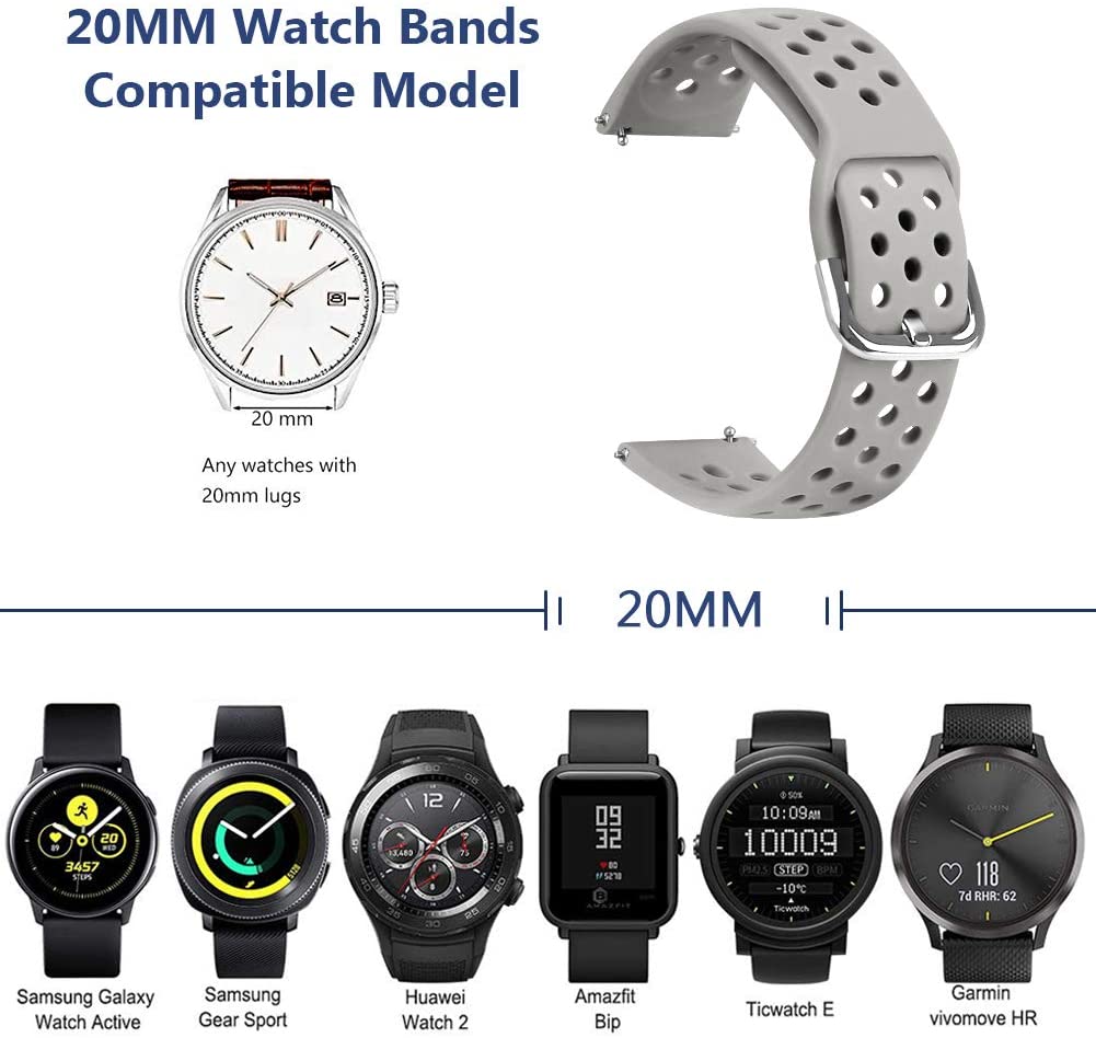 20/22mm Silicone Sports Replacement Band