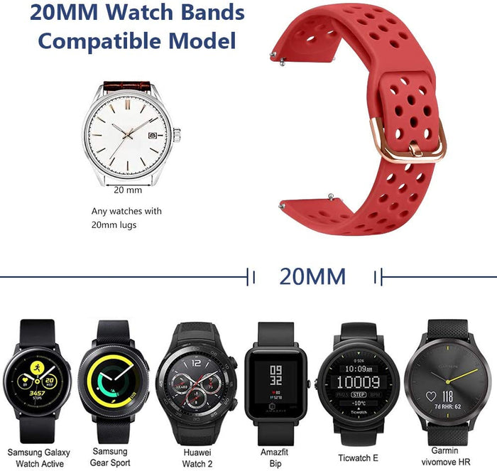 20/22mm Silicone Sports Replacement Band