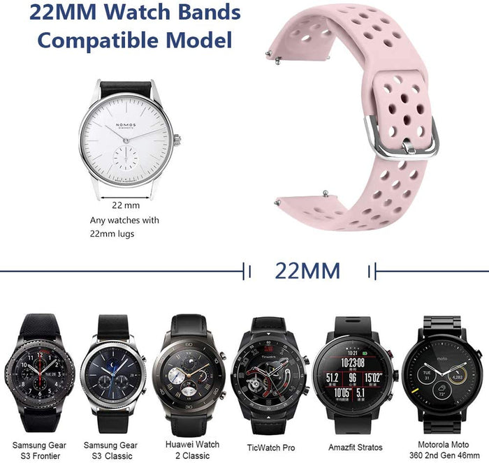 20/22mm Quick Release Silicone Sports Replacement Band