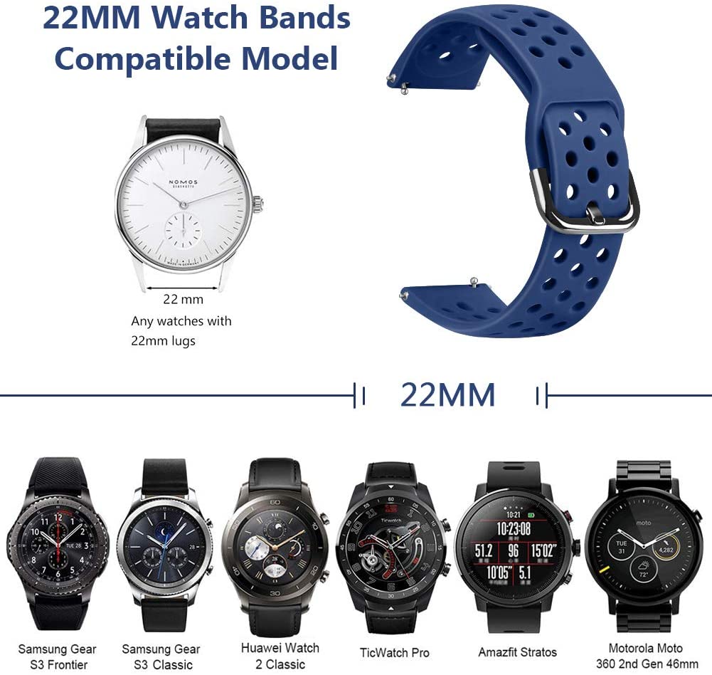 20/22mm Silicone Sports Replacement Band