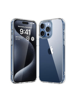 iPhone 15 Pro Max Transparent Hard Acrylic Anti-Yellowing Cover