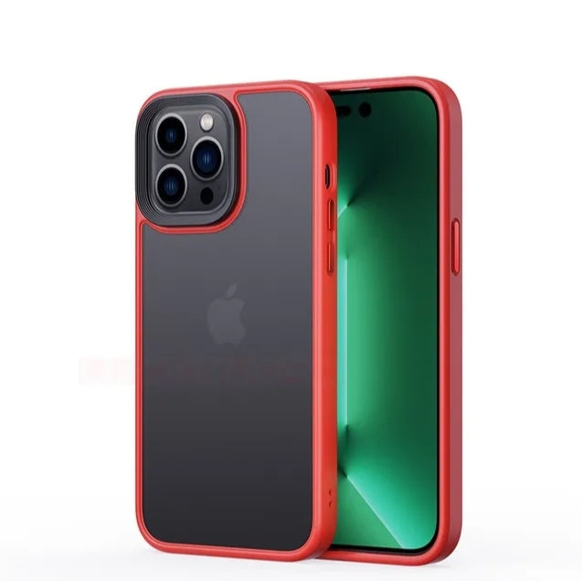 iPhone Silicone Translucent Case - Red x Black